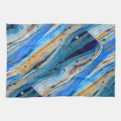 verwitterte blaue Stallplatten Küchentuch (Horizontal)