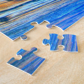 verwitterte blaue Stallplatten Puzzle (Seite)