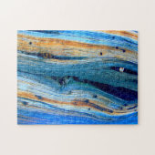 verwitterte blaue Stallplatten Puzzle (Horizontal)