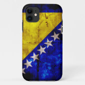 Verwitterte Bosnien-Flagge Case-Mate iPhone Hülle (Rückseite)