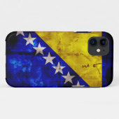 Verwitterte Bosnien-Flagge Case-Mate iPhone Hülle (Rückseite (Horizontal))