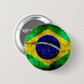 Verwitterte Brasilien-Flagge Button (Vorne & Hinten)