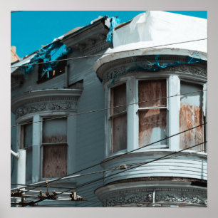 Verwitterte Fenster Poster