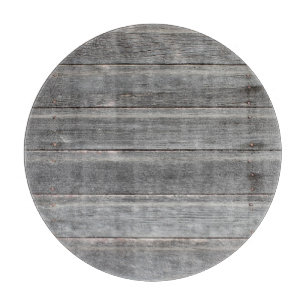 Verwitterte graue Holzwand Schneidebrett