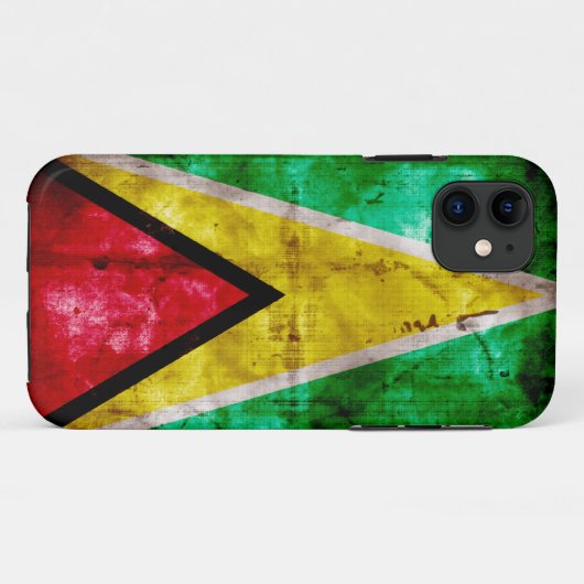 Verwitterte Guyana-Flagge Case-Mate iPhone Hülle (Rückseite (Horizontal))