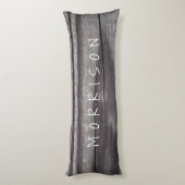 Verwitterte hölzerne Planke personalisiert Seitenschläferkissen (Rückseite (Vertikal))