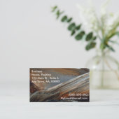 Verwitterte hölzerne Visitenkarte (Stehend Vorderseite)