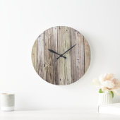 Verwitterte holzgeschüttelte Rustikale Boards von  Große Wanduhr (Zuhause)