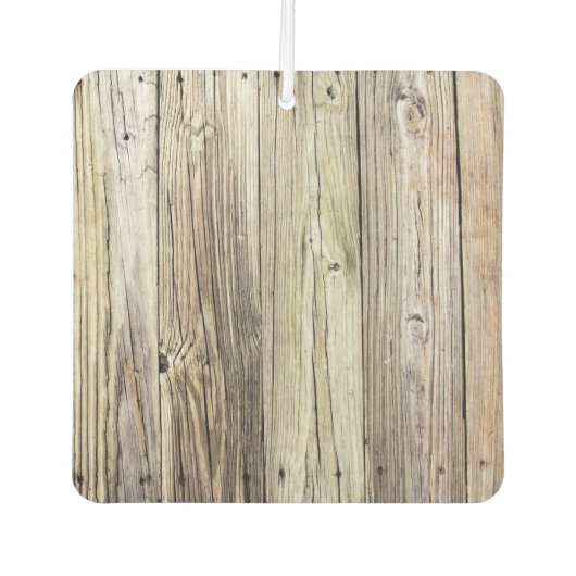 Verwitterte Holzkarten Autolufterfrischer (Vorderseite)