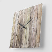 Verwitterte Holzkartentafeln mit rustikalem Appell Quadratische Wanduhr (Winkel)