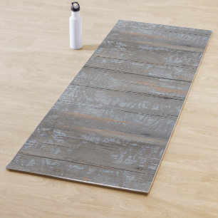 verwitterte Holzplanken Yogamatte
