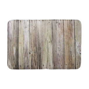 Verwitterte Holzplatten mit rustikaler Patina Badematte
