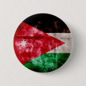 Verwitterte jordanische Flagge Button (Vorderseite)