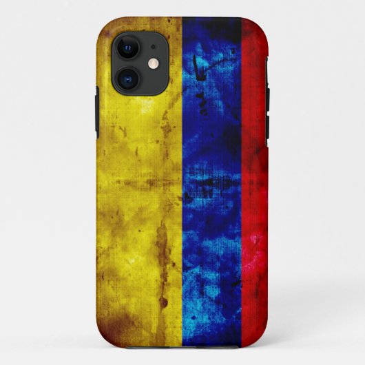 Verwitterte Kolumbien-Flagge Case-Mate iPhone Hülle (Rückseite)