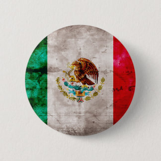 Verwitterte mexikanische Flagge Button