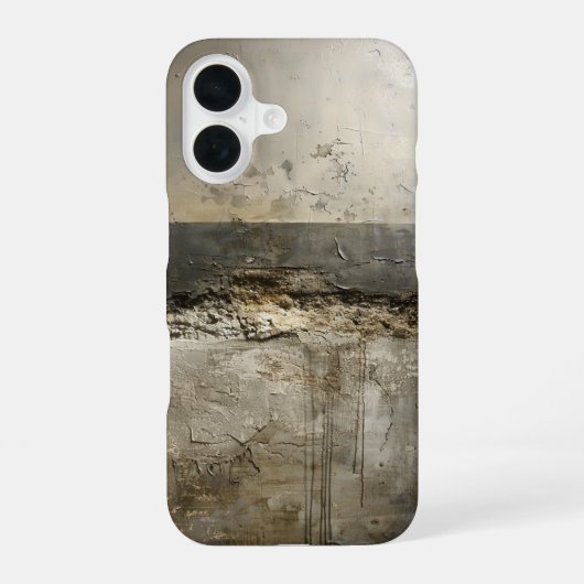 Verwitterte neutrale Schichten iPhone 16 Hülle (Rückseite)