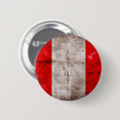 Verwitterte Peru-Flagge Button (Vorne & Hinten)