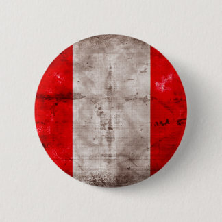Verwitterte Peru-Flagge Button