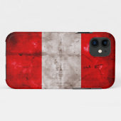 Verwitterte Peru-Flagge Case-Mate iPhone Hülle (Rückseite (Horizontal))