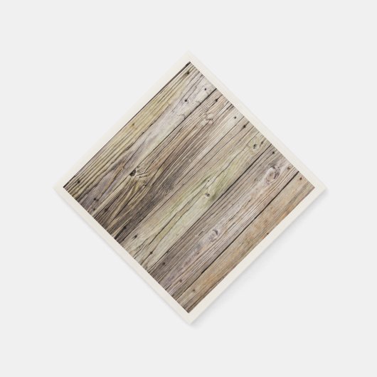 Verwitterte Rustikale Holzdockboards Serviette (Ecke)