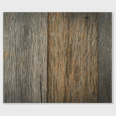 Verwitterte Rustikale Holzkarten Geschenkpapier (Flach)
