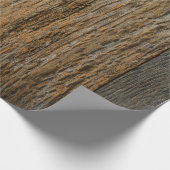 Verwitterte Rustikale Holzkarten Geschenkpapier (Ecke)