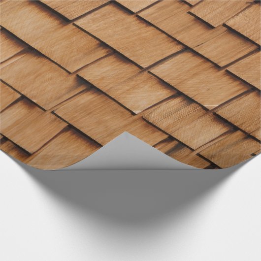 VERWITTERTE SCHINDELN GESCHENKPAPIER (Ecke)