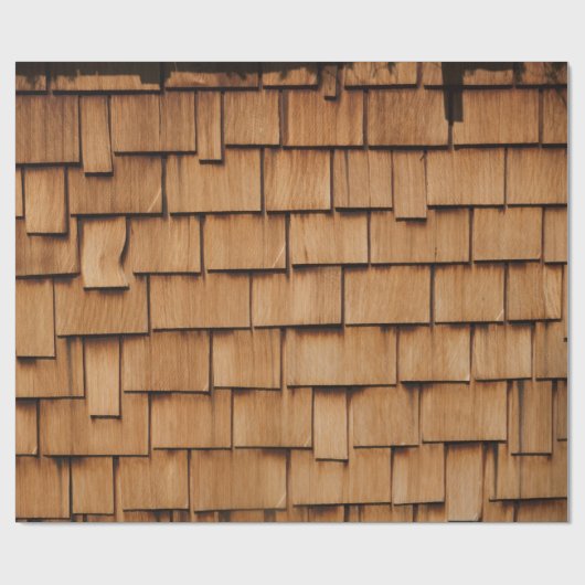 VERWITTERTE SCHINDELN GESCHENKPAPIER (Flach)