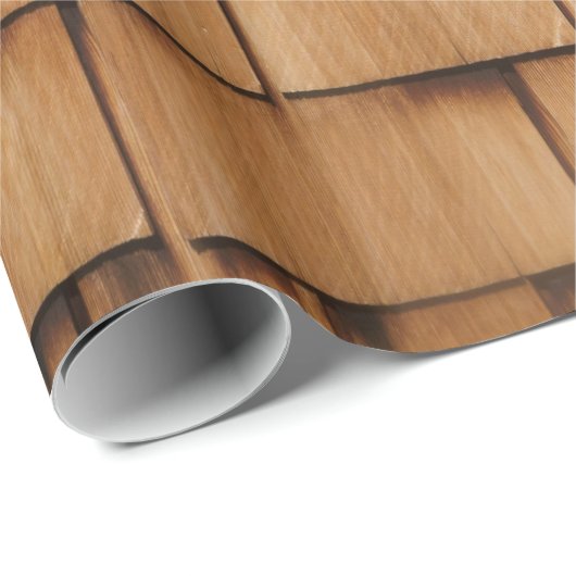 VERWITTERTE SCHINDELN GESCHENKPAPIER (Rolleneckpunkt)