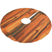 verwitterte Stallplatten Polyester Weihnachtsbaumdecke (Schrägansicht)