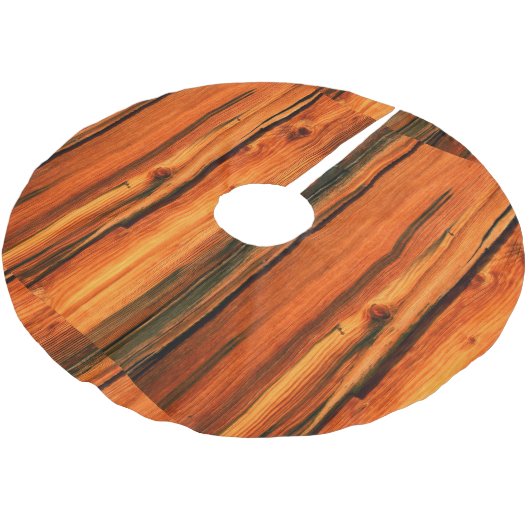 verwitterte Stallplatten Polyester Weihnachtsbaumdecke (Schrägansicht)