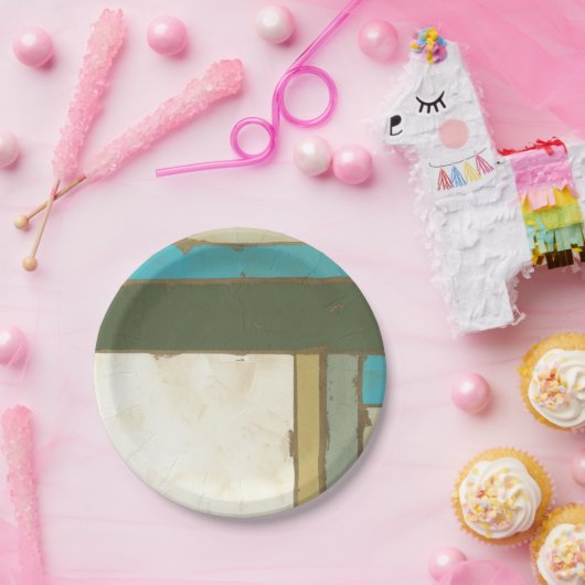 Verwitterte Tafelmalerei von Jennifer Goldberger Pappteller (Party)