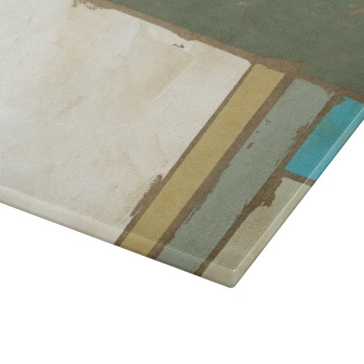 Verwitterte Tafelmalerei von Jennifer Goldberger Schneidebrett (Ecke)