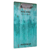 Verwitterte Türkis-Betonmauerbeschaffenheit Klemmbrett (Rechts)