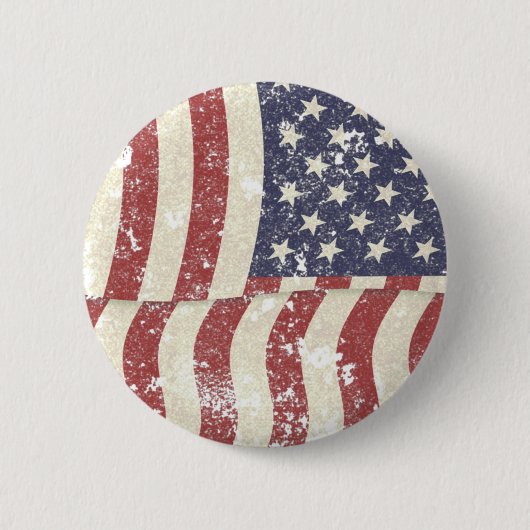 Verwitterte US-Flagge – vertikal Button (Vorderseite)