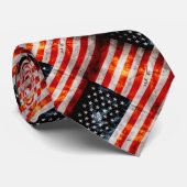 Verwitterte Vintage amerikanische Flagge Krawatte (Gerollt)