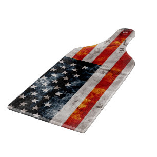 Verwitterte Vintage amerikanische Flagge Schneidebrett