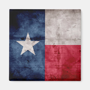 Verwitterte Vintage-Flagge des US-Bundesstaates Te Magnet