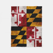 Verwitterte Vintage Maryland-Staats-Flagge Fleecedecke (Vorderseite)