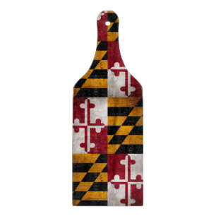 Verwitterte Vintage Maryland-Staats-Flagge Schneidebrett