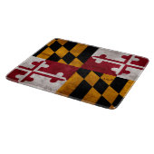 Verwitterte Vintage Maryland-Staats-Flagge Schneidebrett (Ecke)