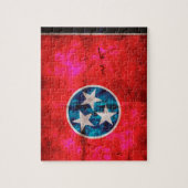 Verwitterte Vintage Tennessee-Staats-Flagge Puzzle (Vertikal)