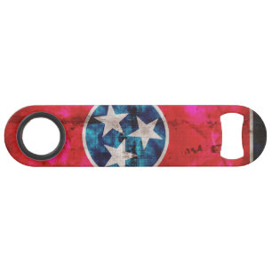 Verwitterte Vintage Tennessee-Staats-Flagge Speedflaschenöffner