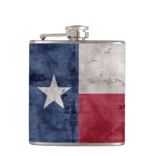 Verwitterte Vintage Texas-Staats-Flagge Flachmann