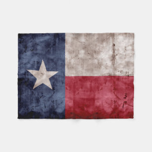 Verwitterte Vintage Texas-Staats-Flagge Fleecedecke