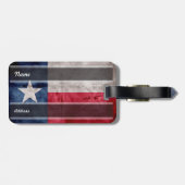 Verwitterte Vintage Texas-Staats-Flagge Gepäckanhänger (Rückseite horizontal)