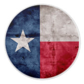 Verwitterte Vintage Texas-Staats-Flagge Keramikknauf (Vorderseite)