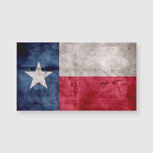 Verwitterte Vintage Texas-Staats-Flagge Magnetkarte
