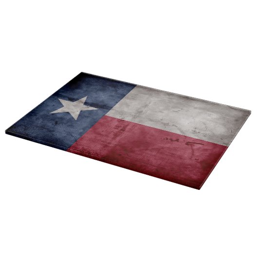 Verwitterte Vintage Texas-Staats-Flagge Schneidebrett (Ecke)