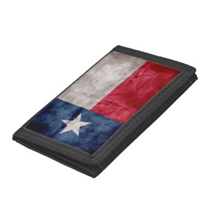 Verwitterte Vintage Texas-Staats-Flagge Trifold Geldbörse